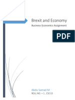 Brexit and Economy: Business Economics Assignment