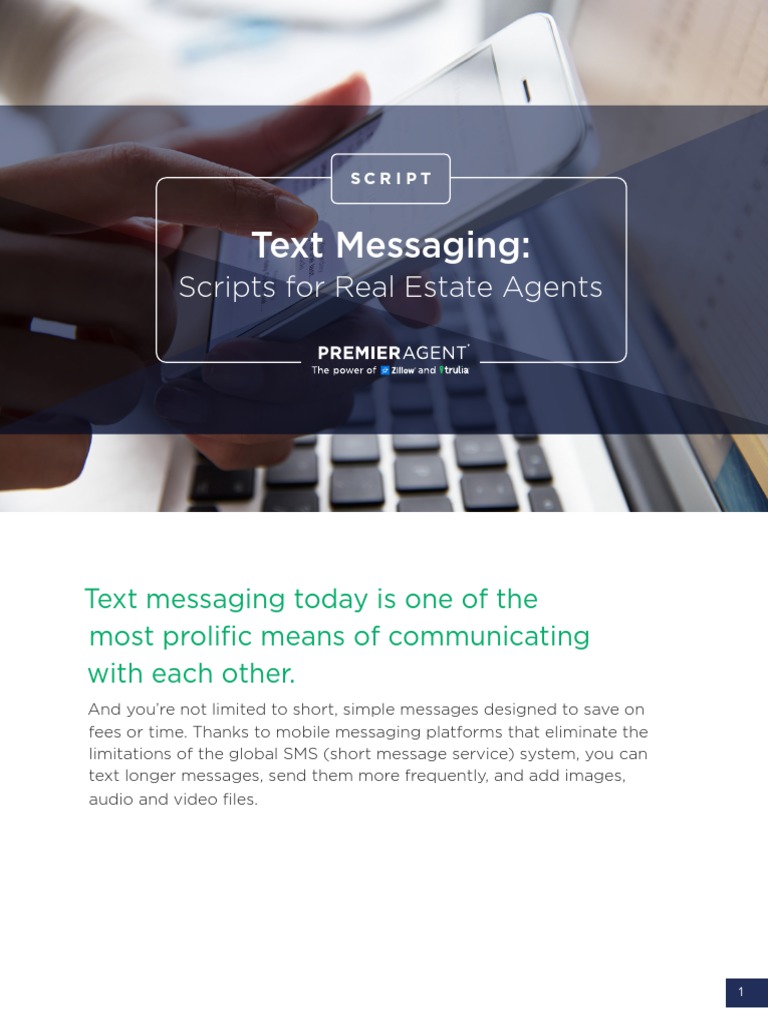 Real Estate Text Messaging Scripts | PDF | Text Messaging | Communication