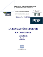 UNESCO Informe Educacion Superior en Colombia 2002 PDF