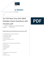 60 TOP Real Time SAP ABAP Multiple Choice Questions With Answers PDF - REAL TIME Interview Questions