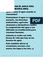 Cuidar El Agua Una Buena Idea