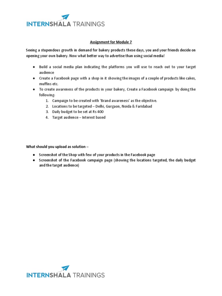 Bakery Social Media Marketing Plan | PDF