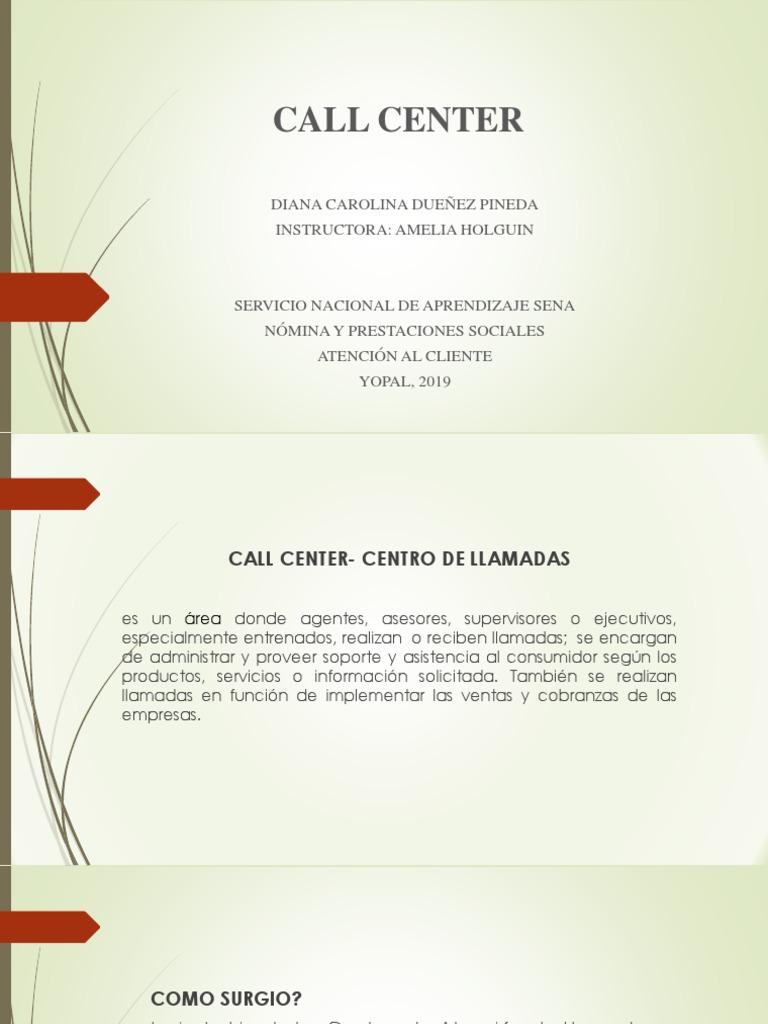 Call Center en Yopal: Industria y Crecimiento | PDF