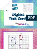Graphs of Quadratics Digital Task Cards