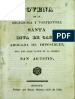 Autor Desconocido - Novena de La Milagrosa y Portentosa Santa Rita de Casia, Abogada de Im PDF