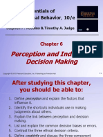 Essentials of Organizational Behavior, 10/e: Perception and Individual Decision Making