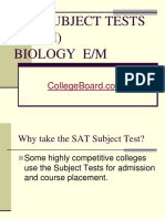 Sat Subject Tests (Sat Ii) Biology E/M