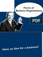 Forms of Business Organization