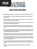 RER Sales Funnel Checklist