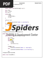 Jspiders Delhi-Ncr 9810072392: 1.program To CHK Number Is Palindrome or Not