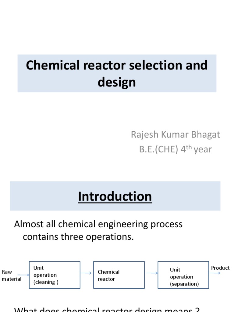 Chemical Reactor Design and Selection Guide | PDF