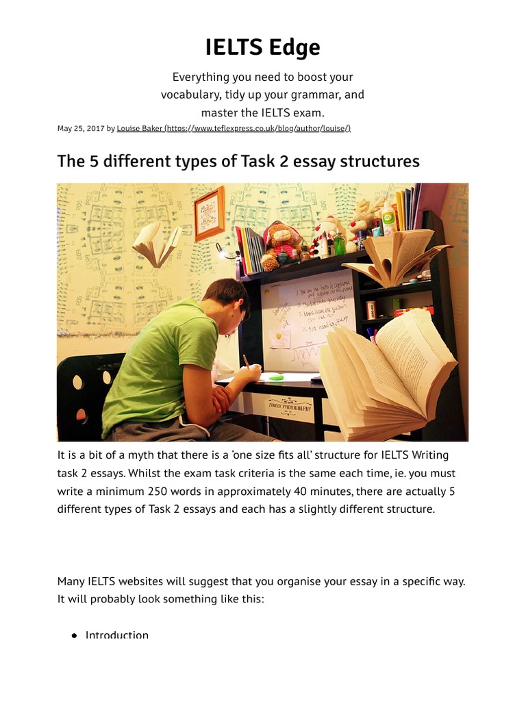 IELTS Writing Task 2 Essay Structures | PDF | International English ...