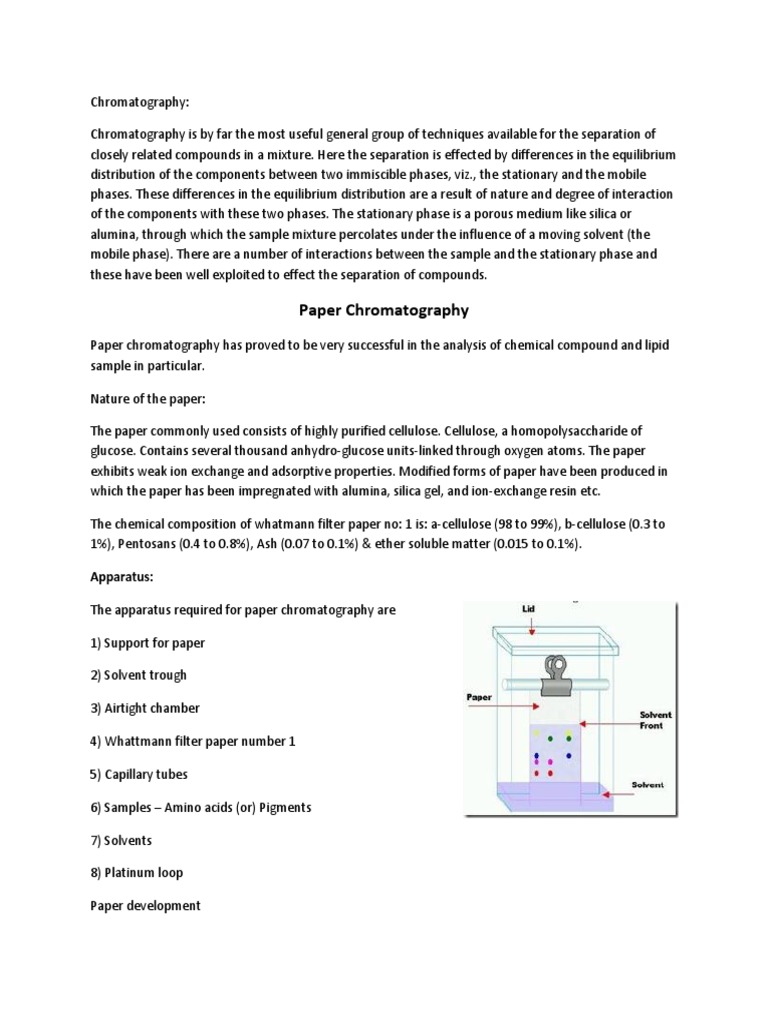 Chromatography Notes PDF High Performance Liquid Chromatography