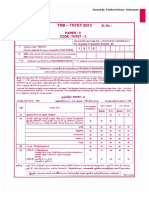 Tntet 2013 Paper II Original Question Paper 18082014 With TRB Answer Keys PDF