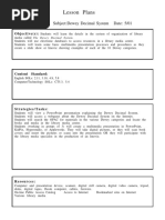 Lesson Plans: Teacher: Uthman.C Subject:Dewey Decimal System Date: 5/01