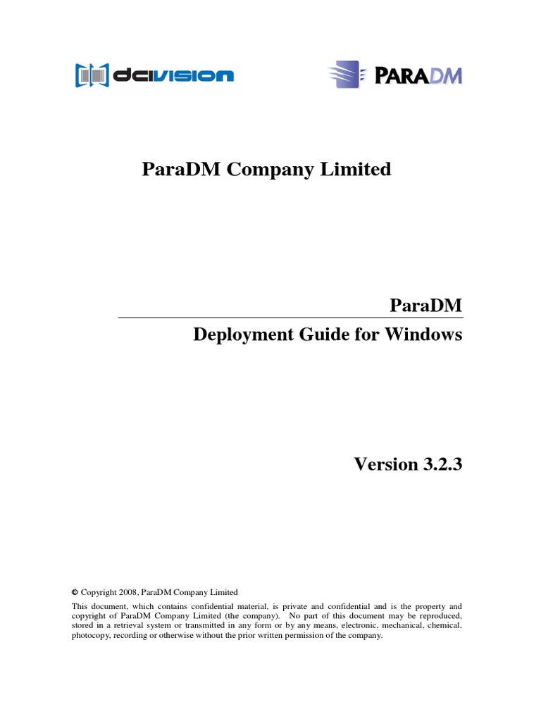 Manual Installation Guide ParaDM Document Management | PDF | Microsoft ...