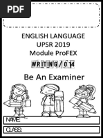 English Language Upsr 2019 Module Profex: Writing / 014