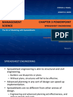 Management Science Chapter 3 Powerpoint: Spreadsheet Engineering