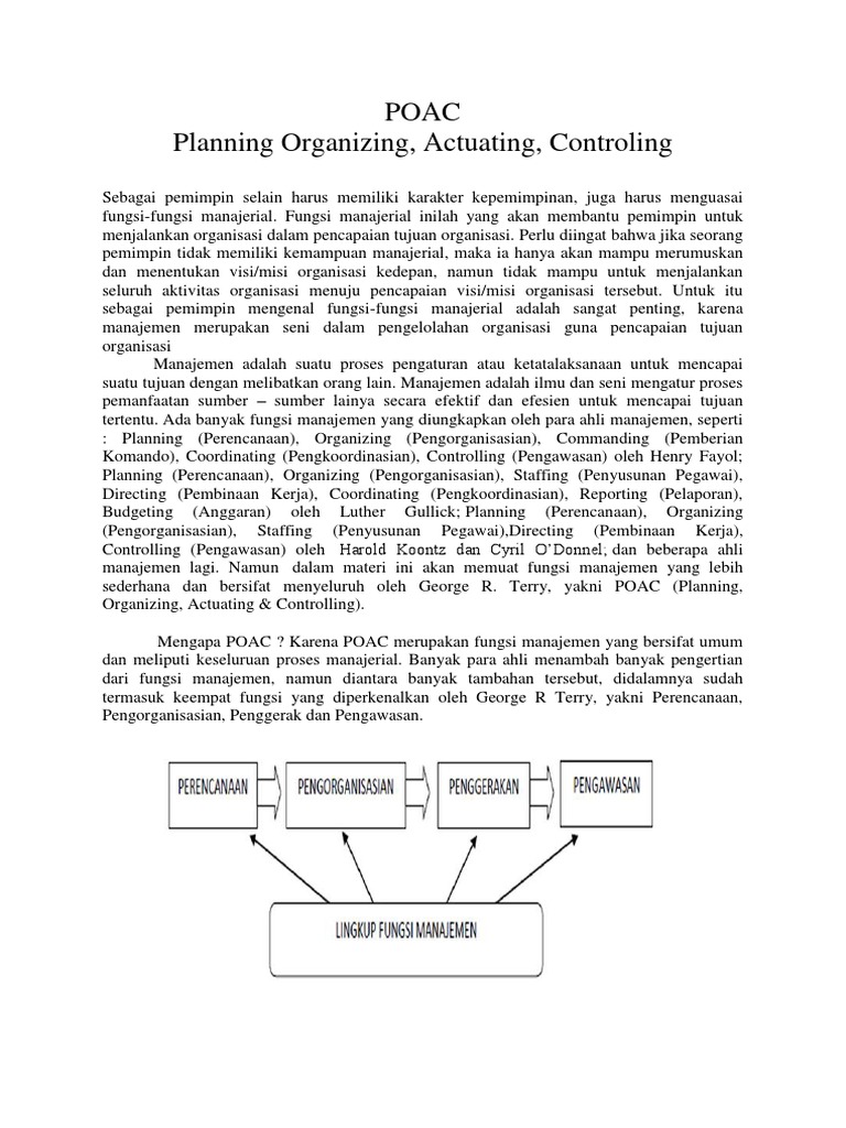 Lokmin Pengertian Poac, Oke | PDF | Karier & Perkembangan | Bisnis