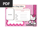 5000 Koleksi Contoh Undangan Ulang Tahun Anak Hello Kitty Gratis Terbaru