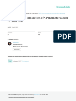 Simulation of 5 Parameter Solar Cell Model