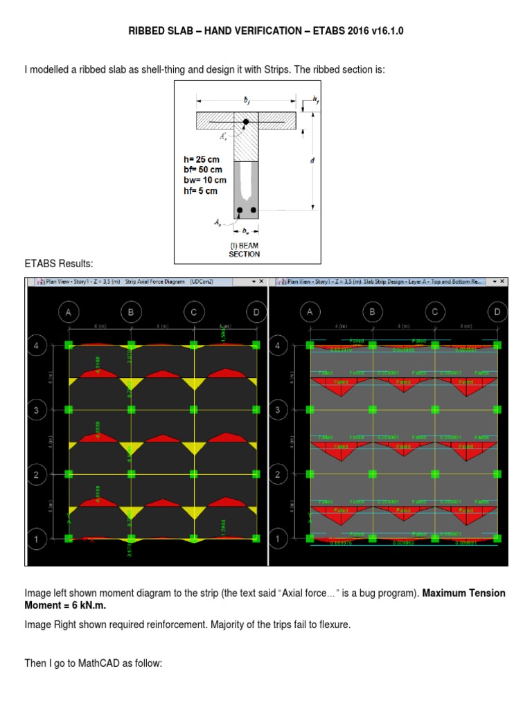 ETABS 2016 v16.1.0 Ribbed Slab Issue | PDF | Computers