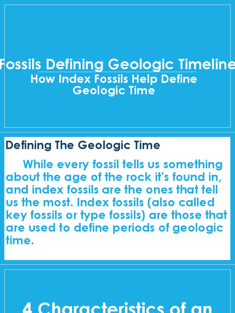Fossils Defining Geologic Timeline New PDF Fossil Geologic Time Scale