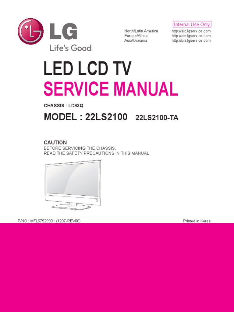 LG 22ls2100-Ta Chassis ld93q mfl67529901 PDF | PDF | Printed Circuit ...
