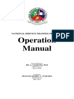 Operation Manual: National Service Training Program