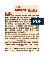God'S First Commandment: Believ E Me!