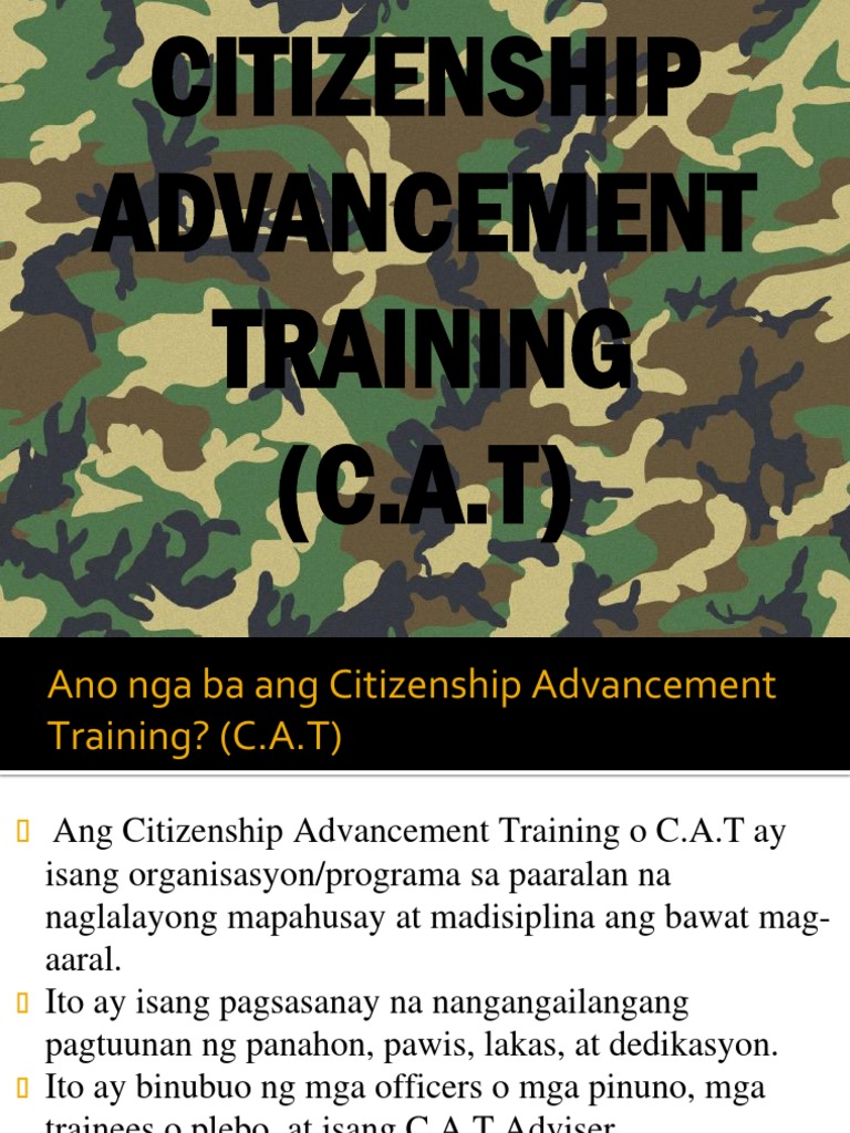 Citizenship Advancement Training Overview | PDF | Military Science ...