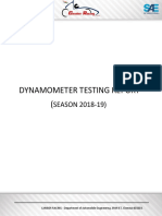Dynamometer Tuning Report 2018-19