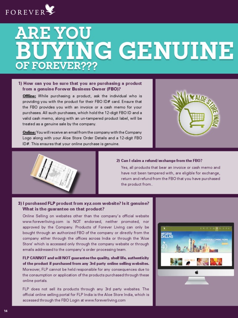 Buy Genuine Forever Living Products | PDF | Service Industries | Internet