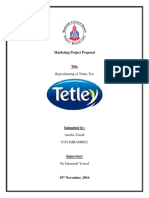 Sample Praposal of Tetley Tea