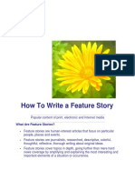 How To Write A Feature Story