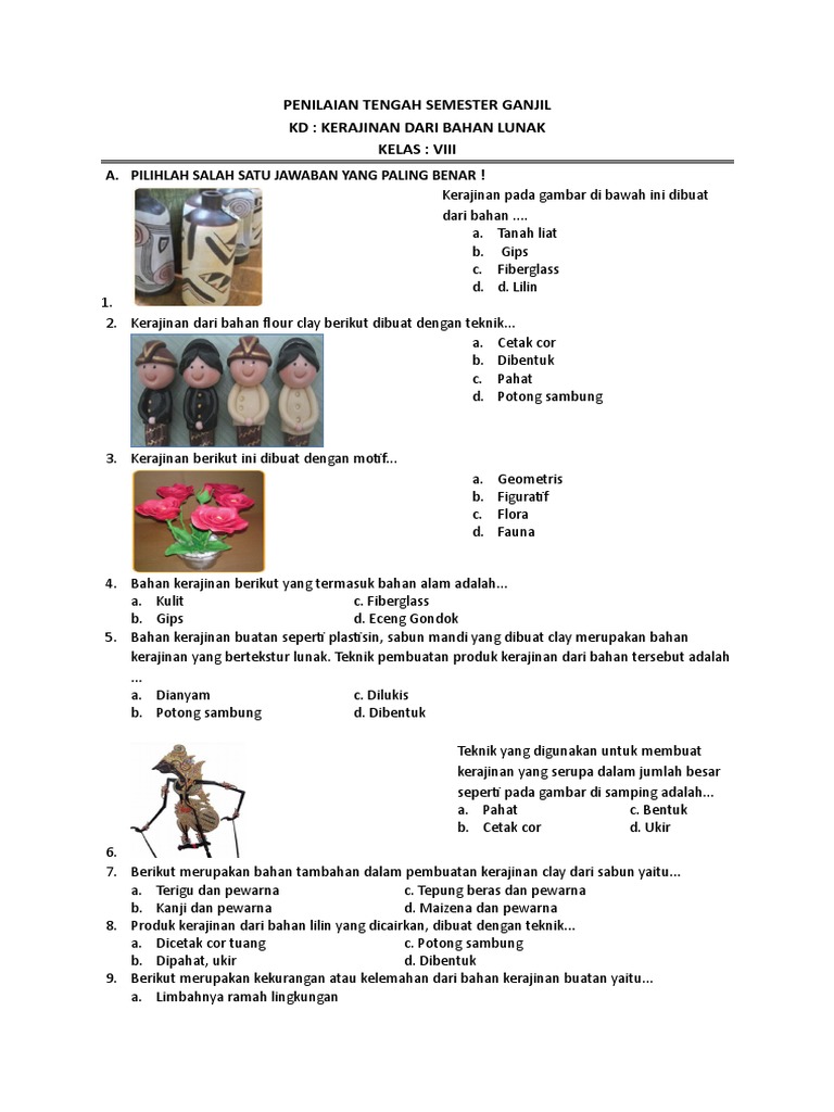 Gambar Kerajinan Bahan Lunak Dari Flour Clay Sekilas Bahan