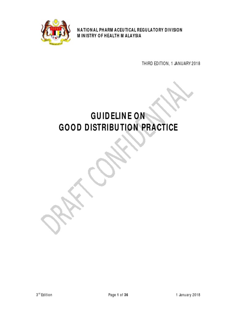 GDP Guidelines for Pharmaceutical Distribution | PDF | Verification And ...