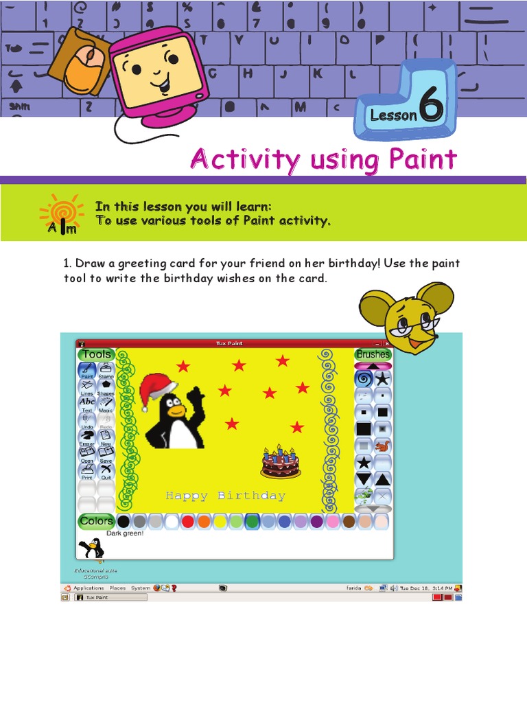 Activity Using Paint: Lesson | PDF | Icon (Computing) | Graphical User ...