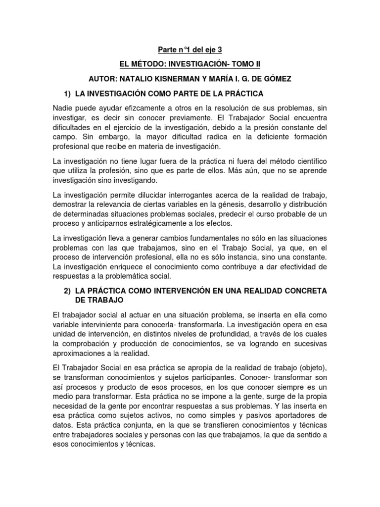 Metodología de Investigación en Trabajo Social | PDF | Conocimiento ...