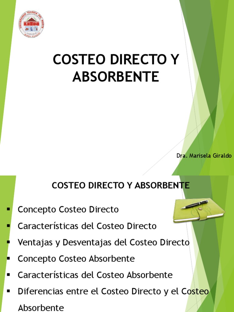 Costeo Directo y Absorbente: Comparativa | PDF | Costo | Estado de ...