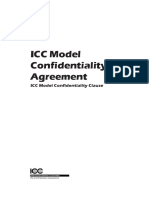 ICC Model Confidentiality Clause