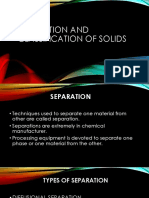 Separation and Classification of Solids