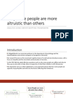 Why Some People Are More Altruistic Than Others: Analysis Using Dwyer Mapping Framework