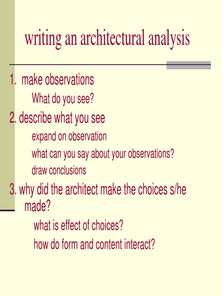 Architectural Analysis Assignment PDF | PDF | Art | Computers