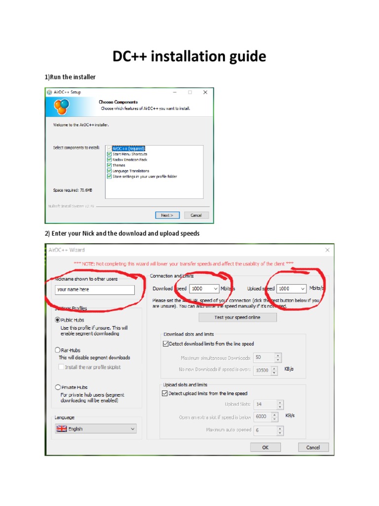 DC++ Installation and Setup Guide | PDF | Business | Computers