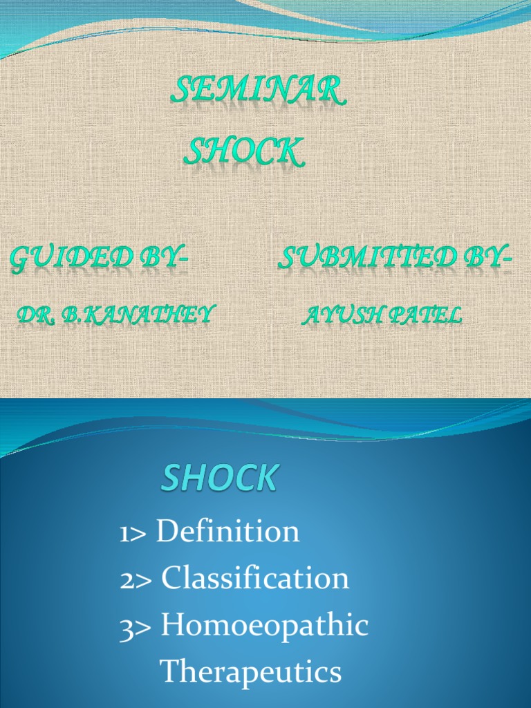 Shock Management Guide | PDF | Shock (Circulatory) | Heart Failure