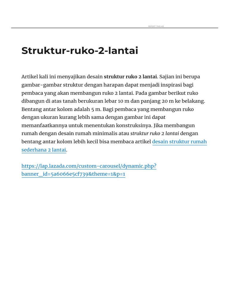 Desain Ruko 2 Lantai Minimalis | PDF | Griya & Taman | Komputer