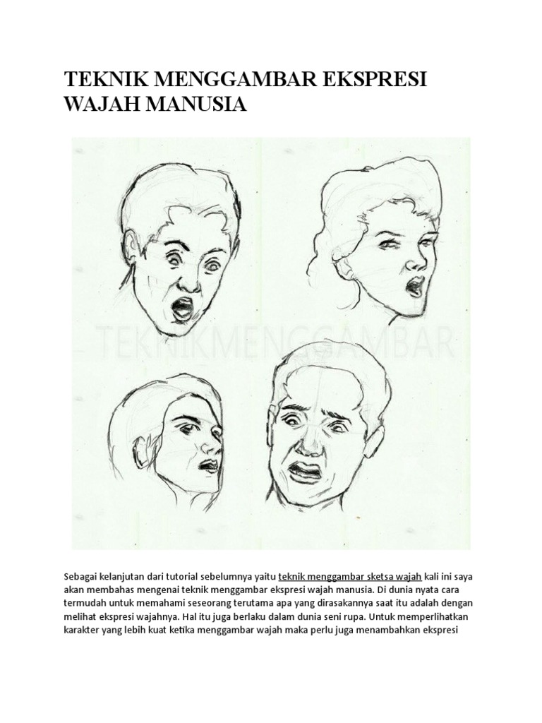 Teknik Menggambar Wajah