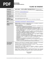 Plano de Ensino Refrigeração