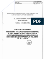 Bases Adquisición de Sensor de Nivel de Agua